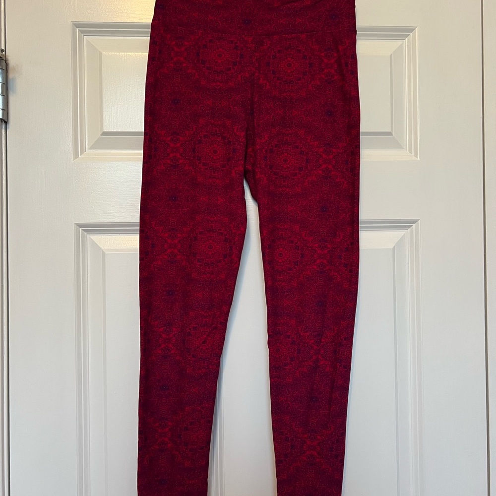 LuLaRoe Pink/Purple Patterned Leggings